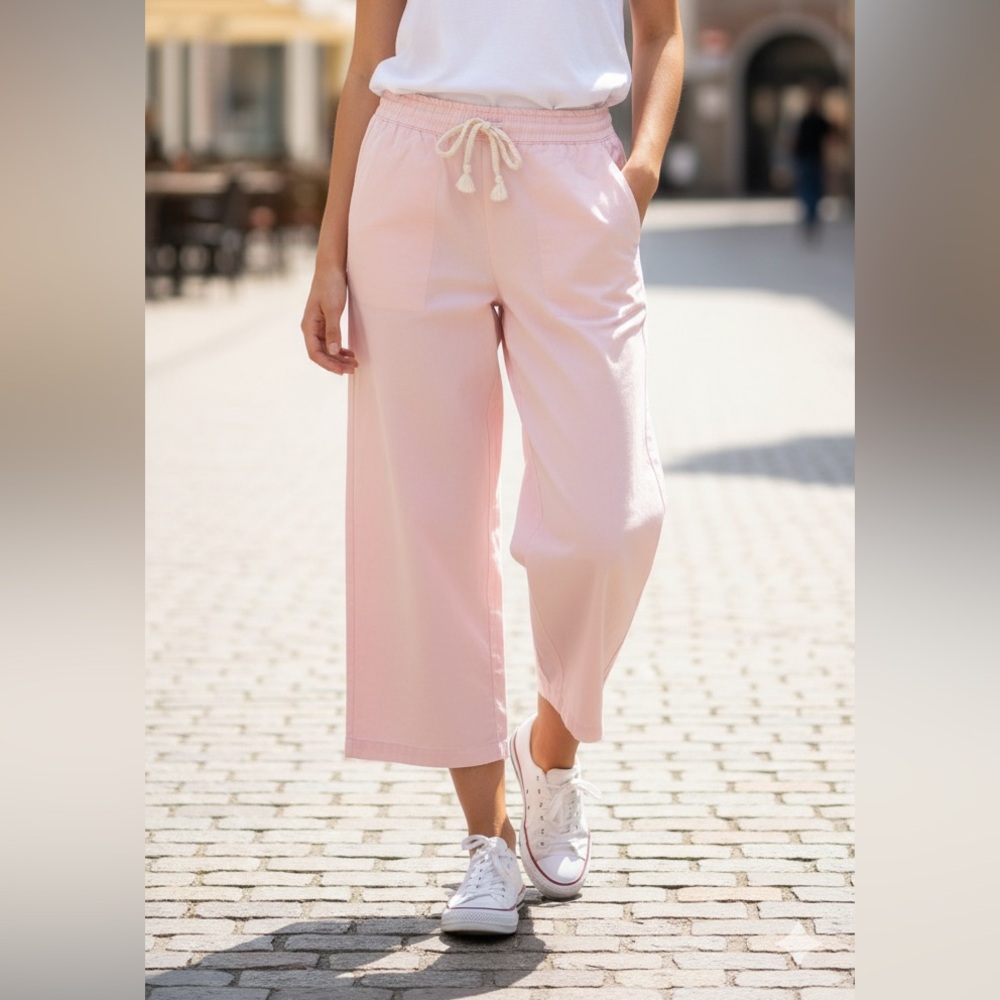 J. Crew Light Pink Wide Leg Pants